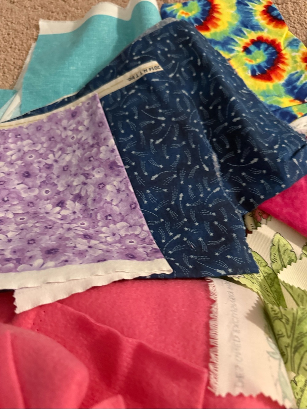 Lot of Assorted Fabric Scraps | Arts & Crafts Supplies - Picture 5 of 9